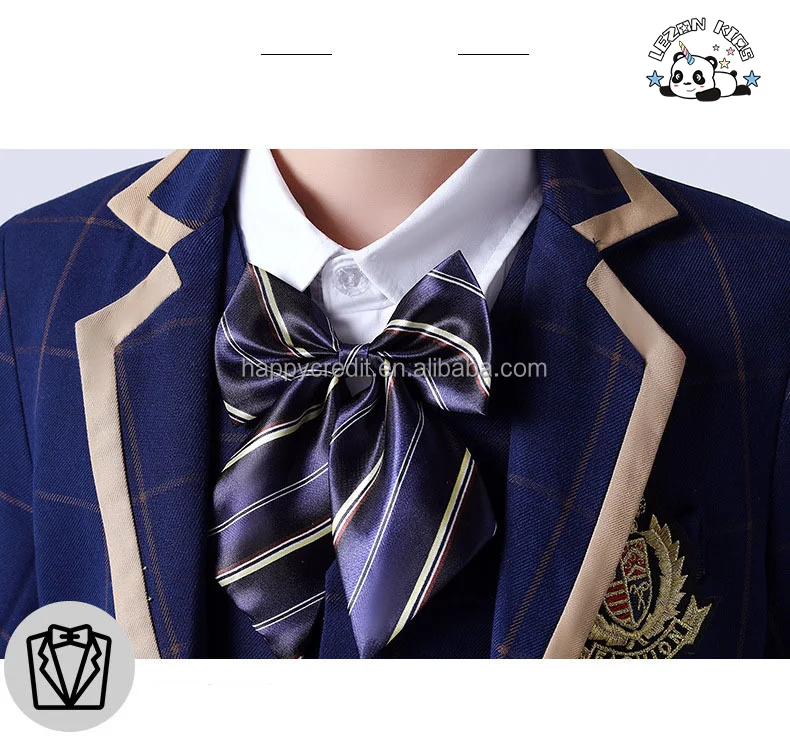 LEZONKIDS - Children's Suit Boys and Girls' Suit Elegant Preppy Style Uniform Natural Fabric Formal Suit